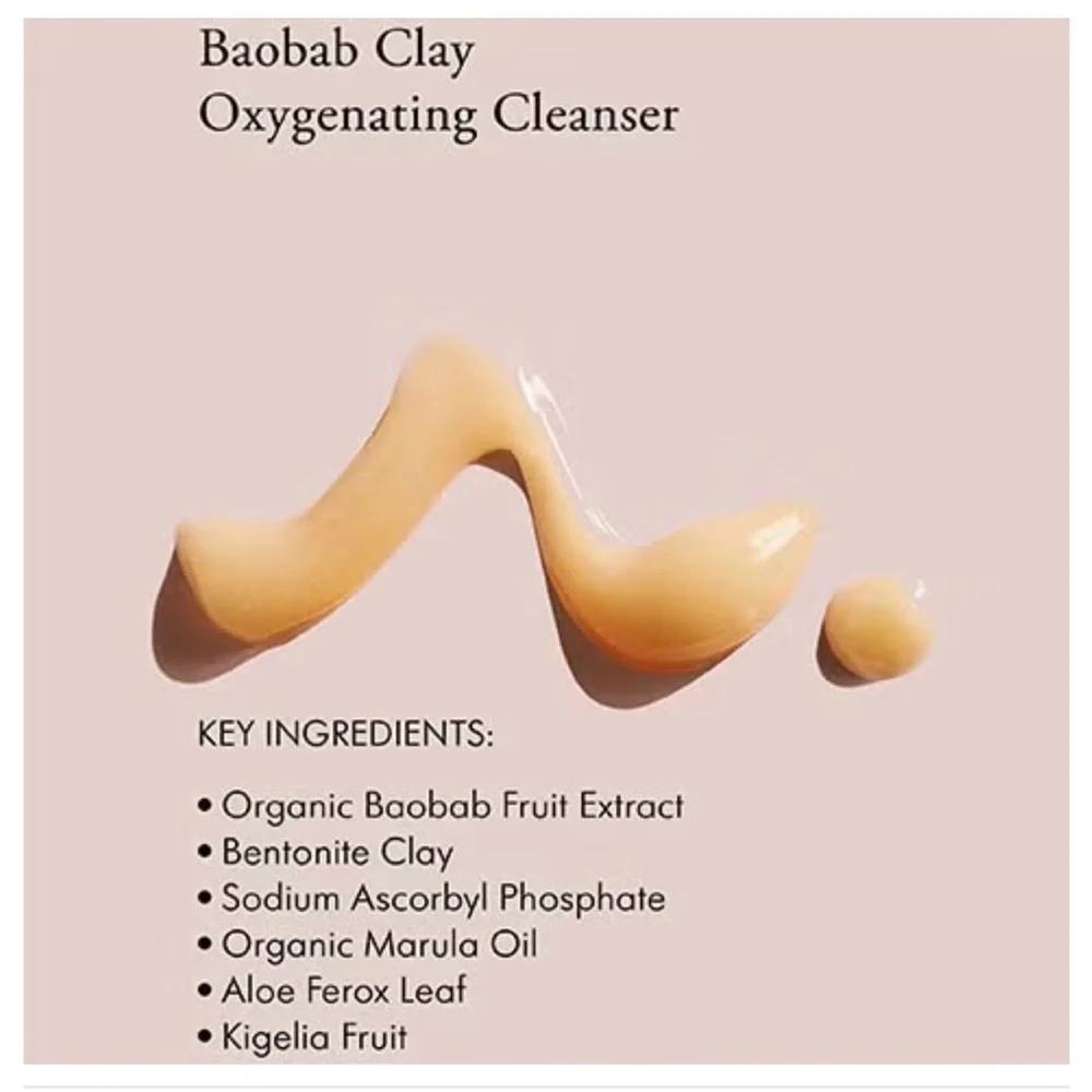 African Botanics Baobab Clay Oxygenating Cleanser Detoxifying Balancing